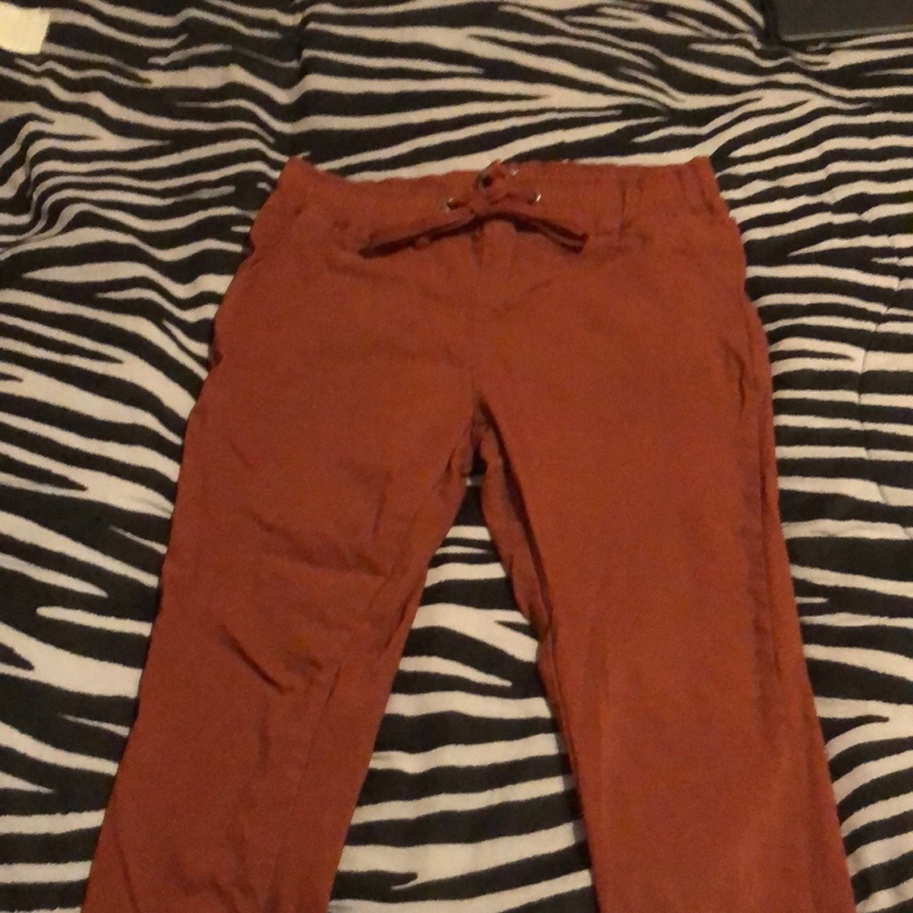 RAINBOW orange tight fit dress pants